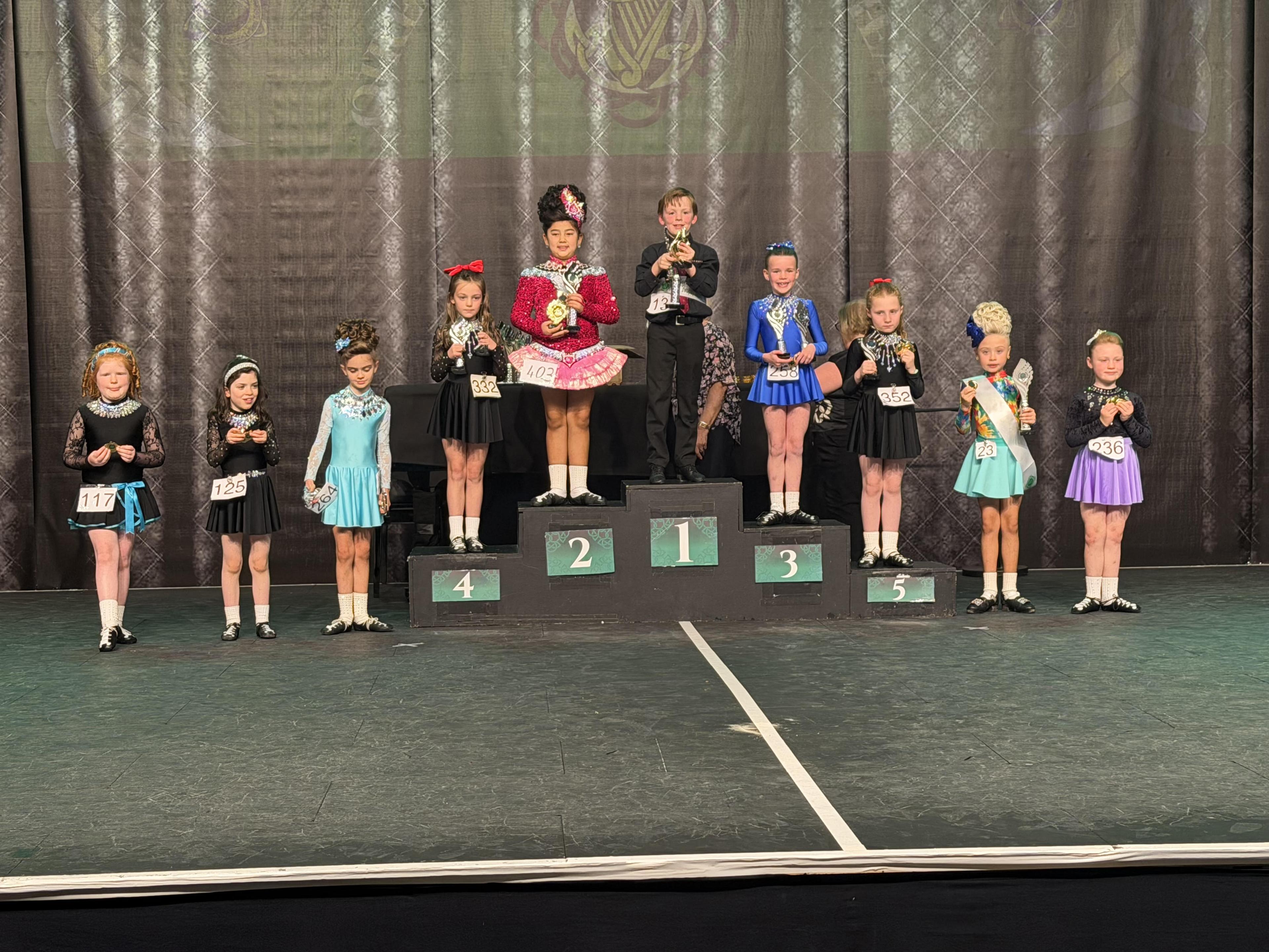Dancers lined up ready to compete