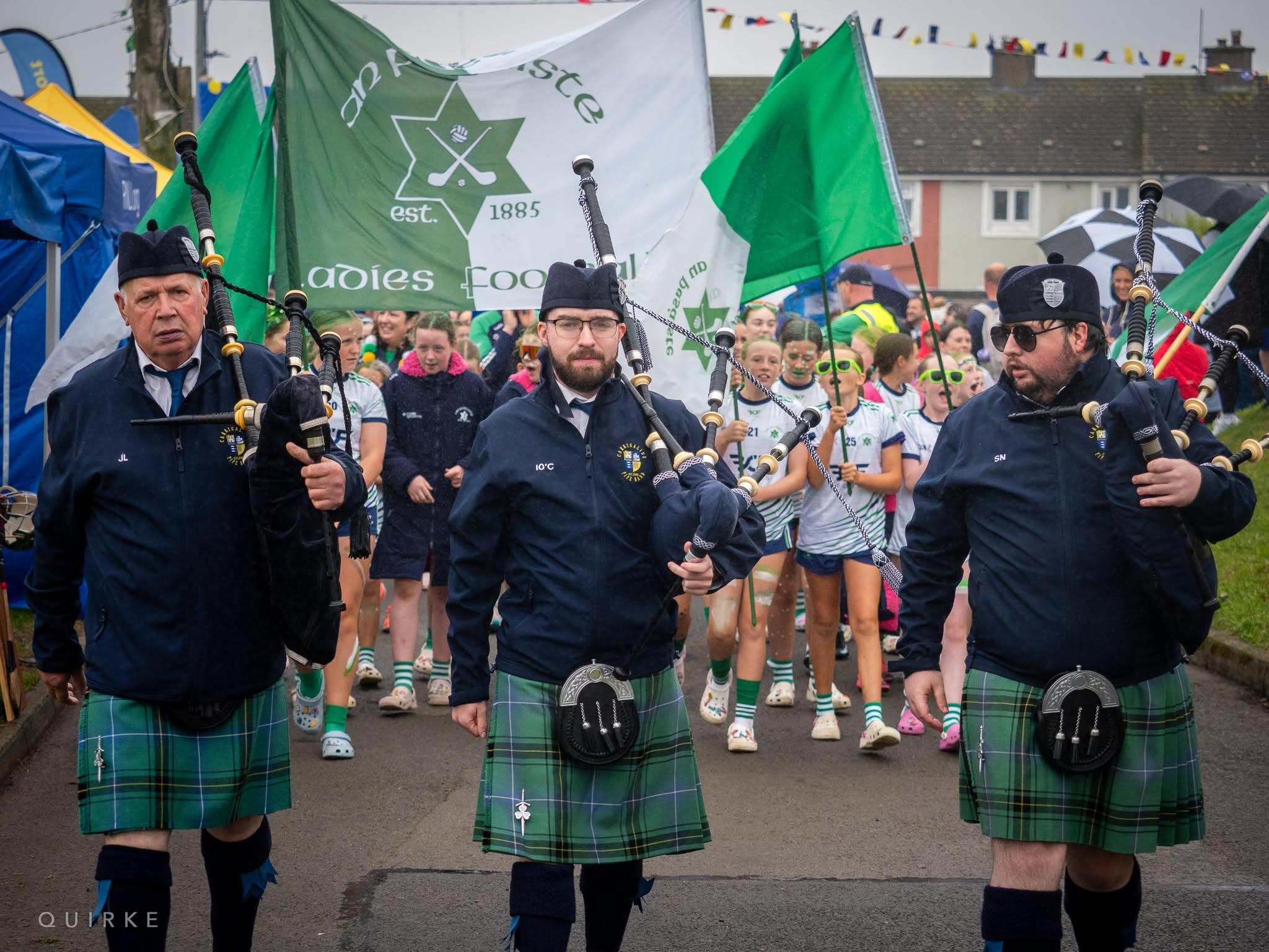 Pipers leading the parade