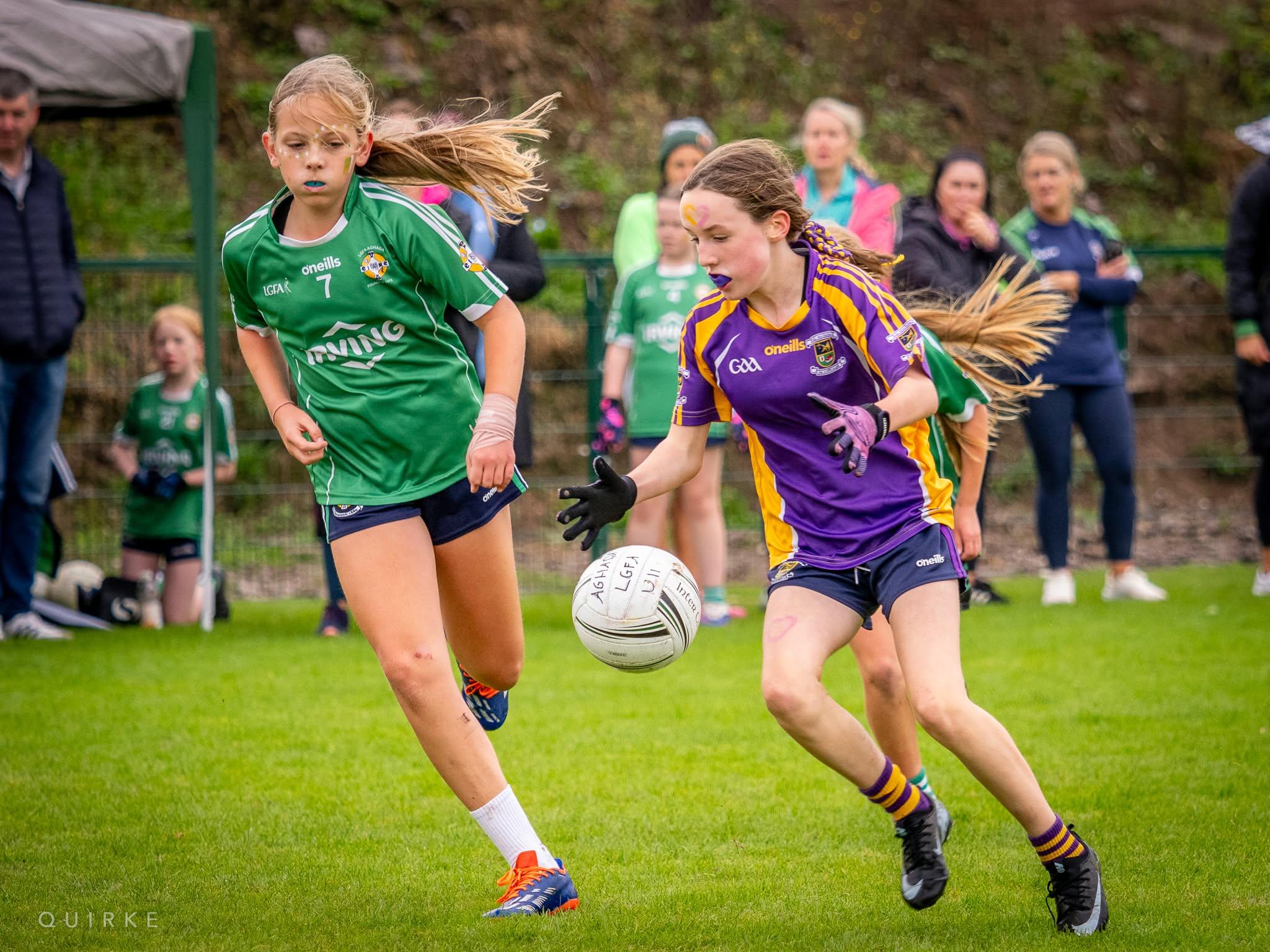 Chasing the ball across the pitch