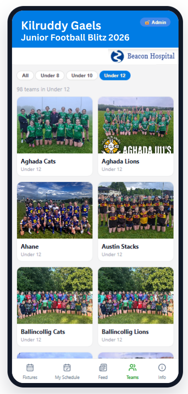 App for a Day teams screen